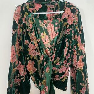 Velvet burnout blouse